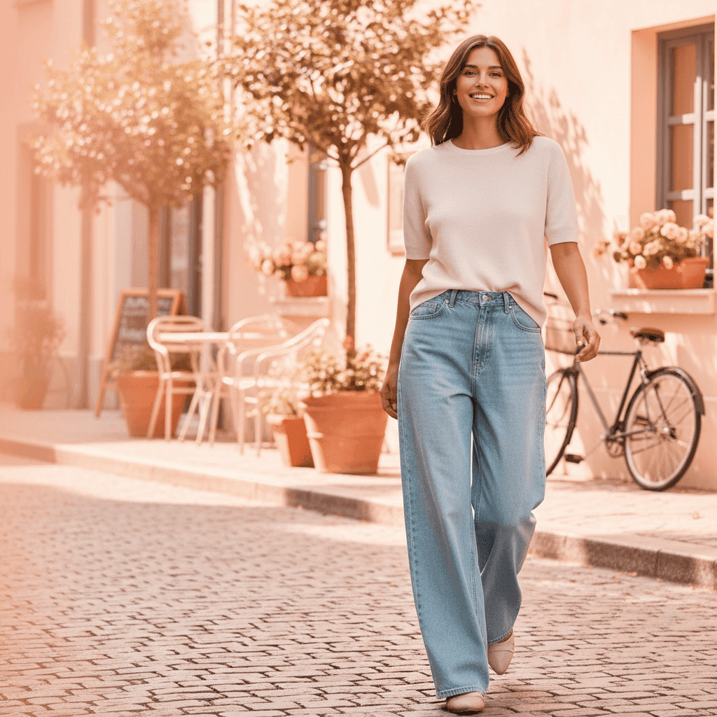 Wide-Leg Relaxed Denim