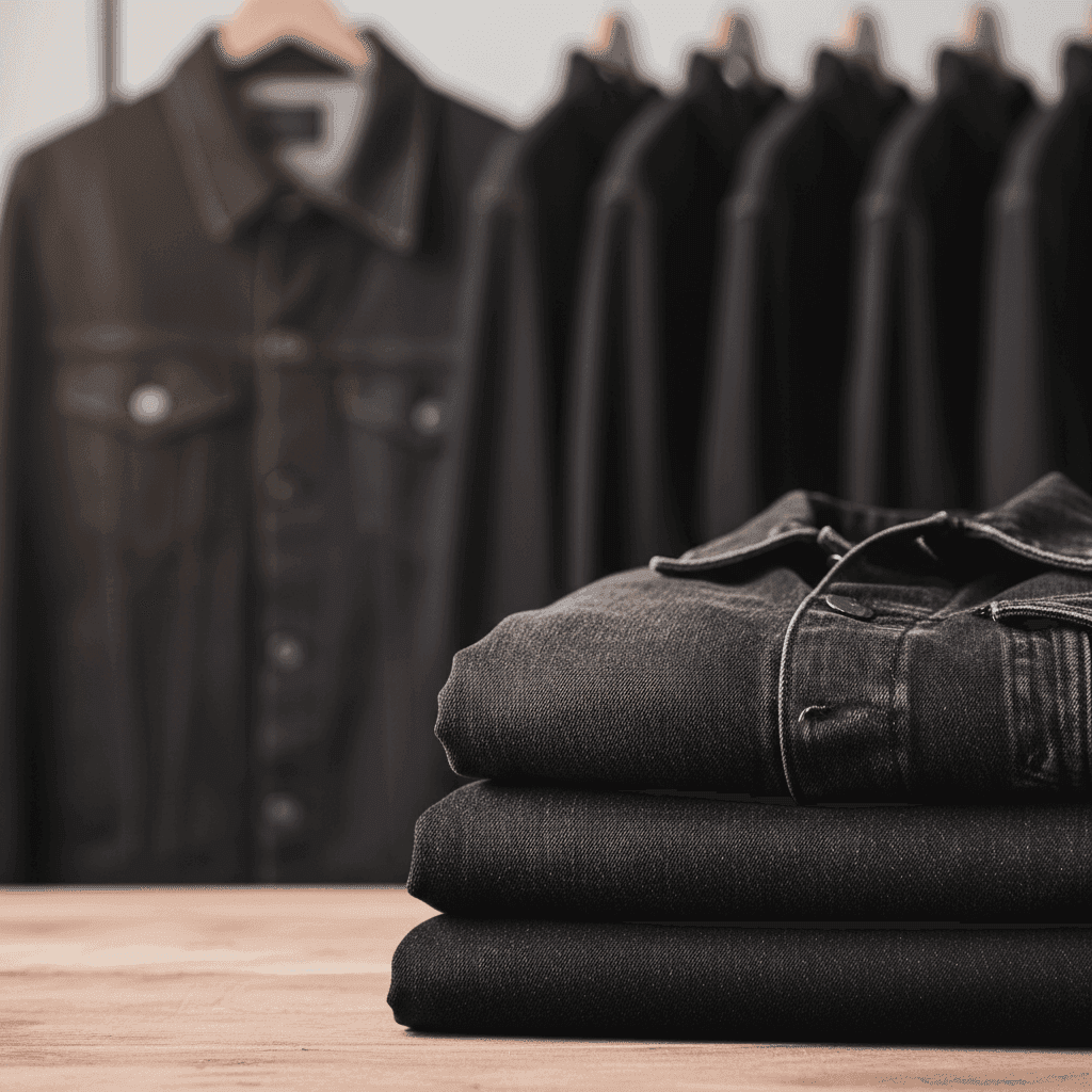 Vintage Black Faded Denim