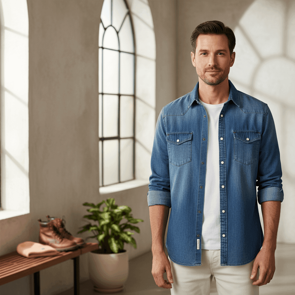 Light Wash Denim Shirt